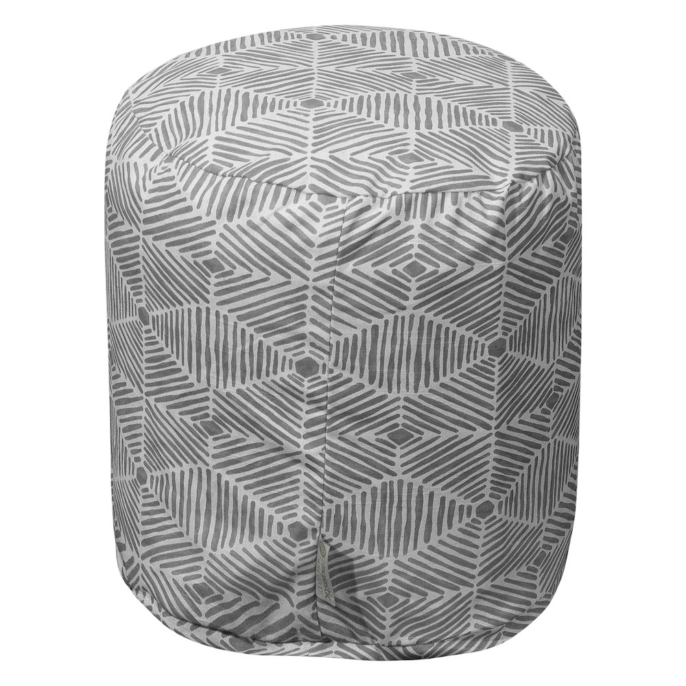 Majestic Home Goods Pouf Charlie Gray. Picture 1