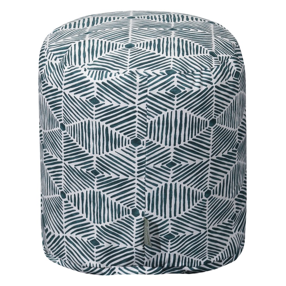 Majestic Home Goods Pouf Charlie Emerald. Picture 1