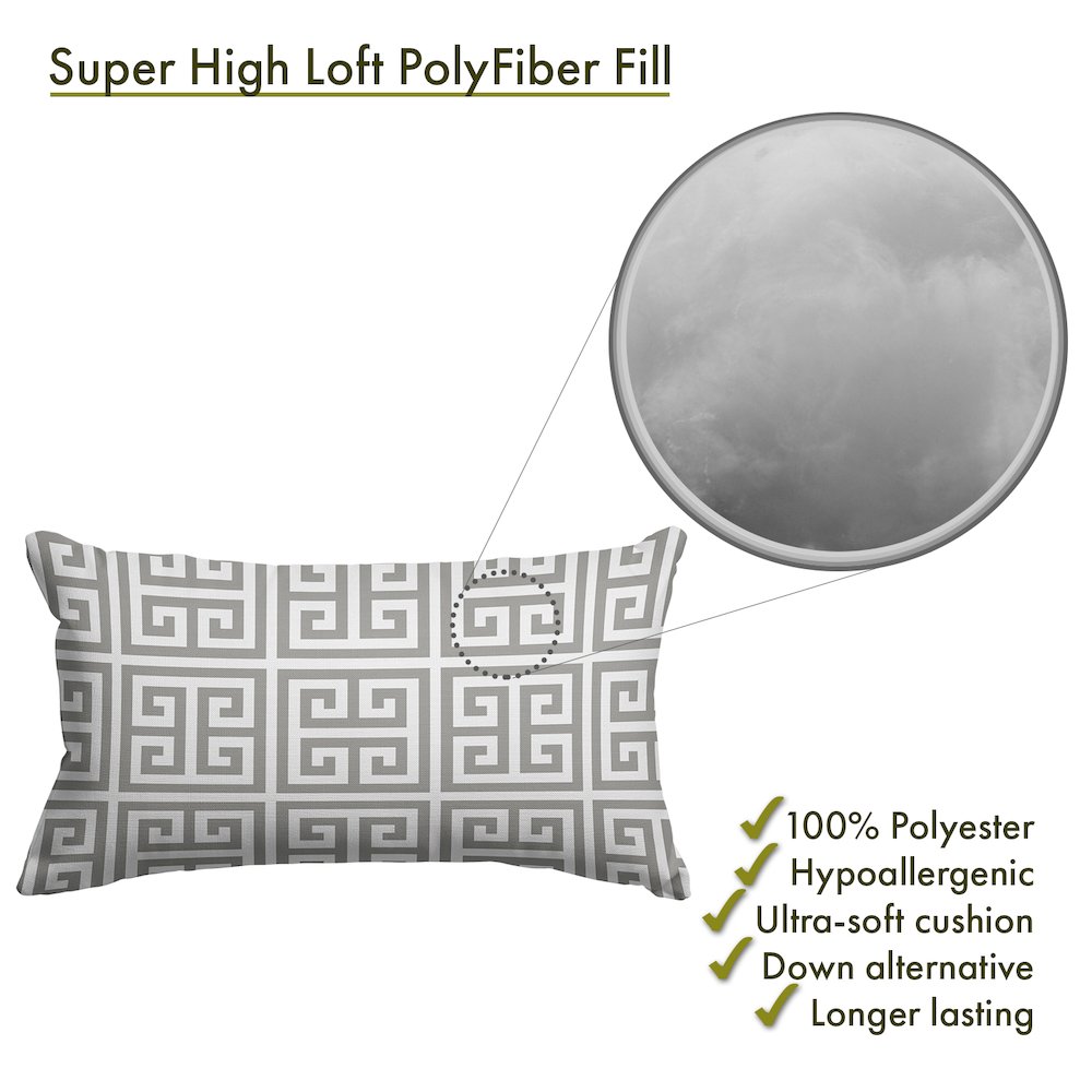 Majestic Home Goods Pillow 12x20 Towers Gray. Picture 2