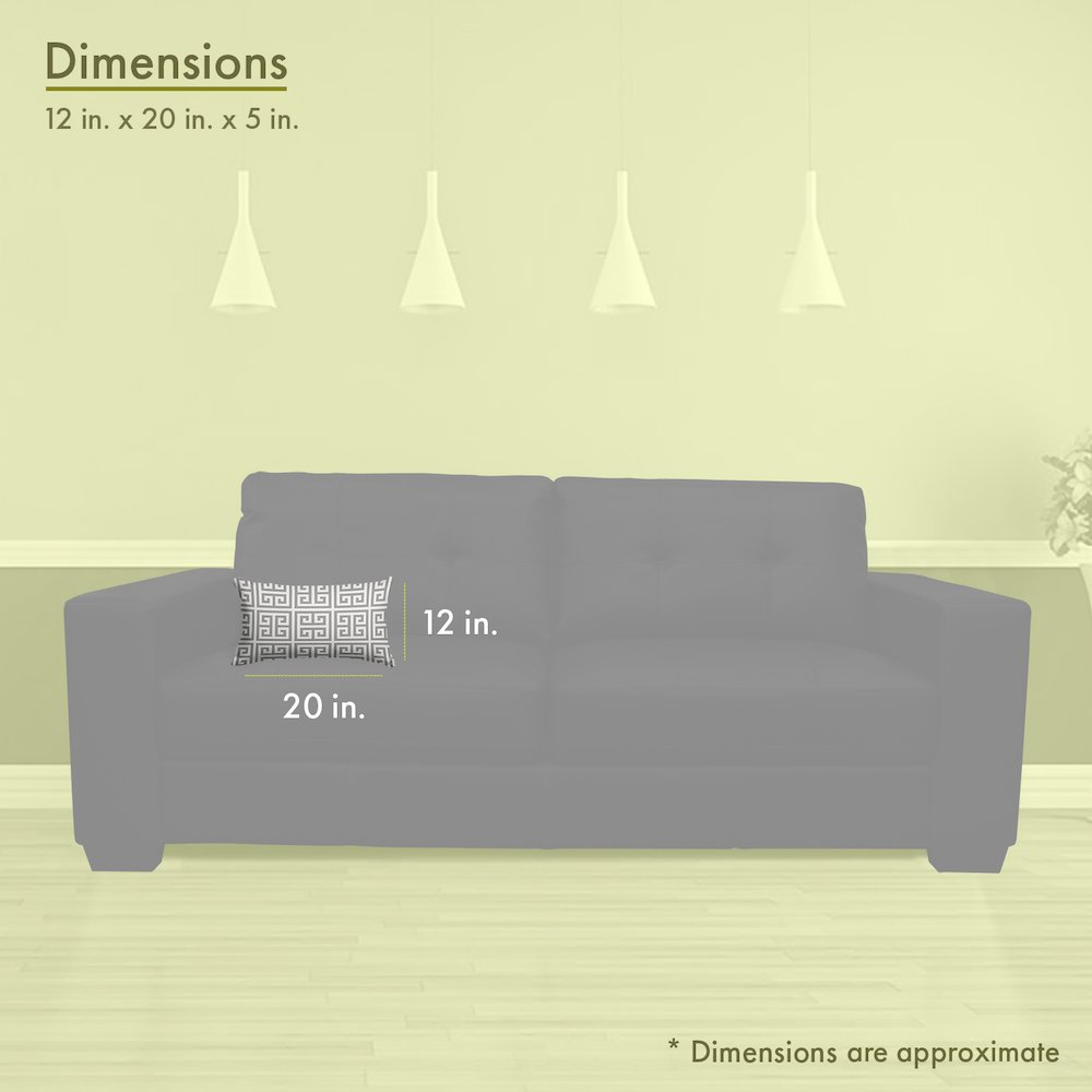 Majestic Home Goods Pillow 12x20 Towers Gray. Picture 3
