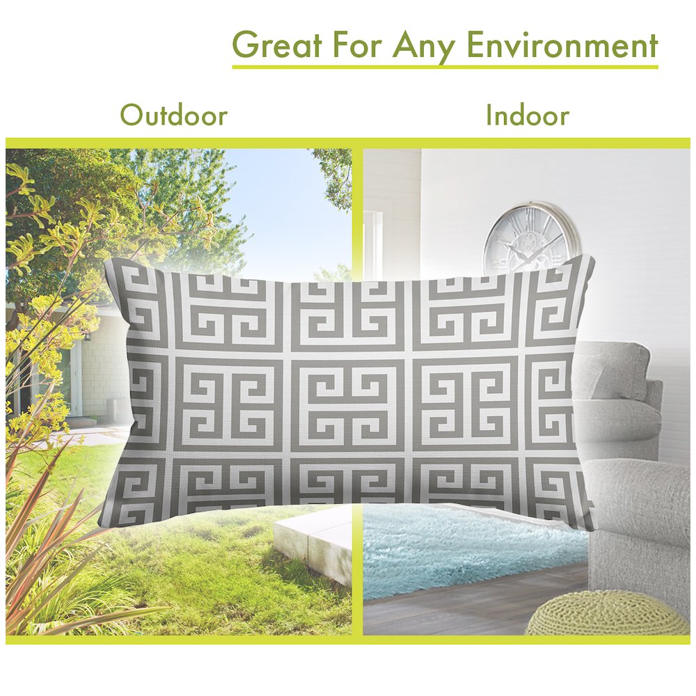 Majestic Home Goods Pillow 12x20 Towers Gray. Picture 4