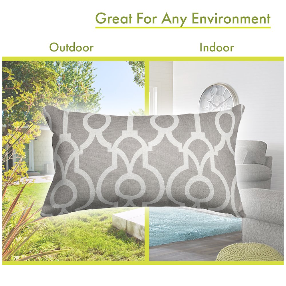 Majestic Home Goods Pillow 12x20 Athens Gray. Picture 4