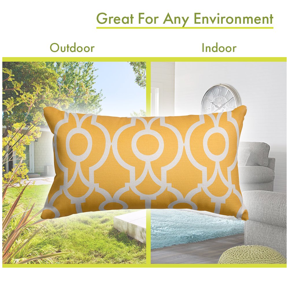 Majestic Home Goods Pillow 12x20 Athens Citrus. Picture 4