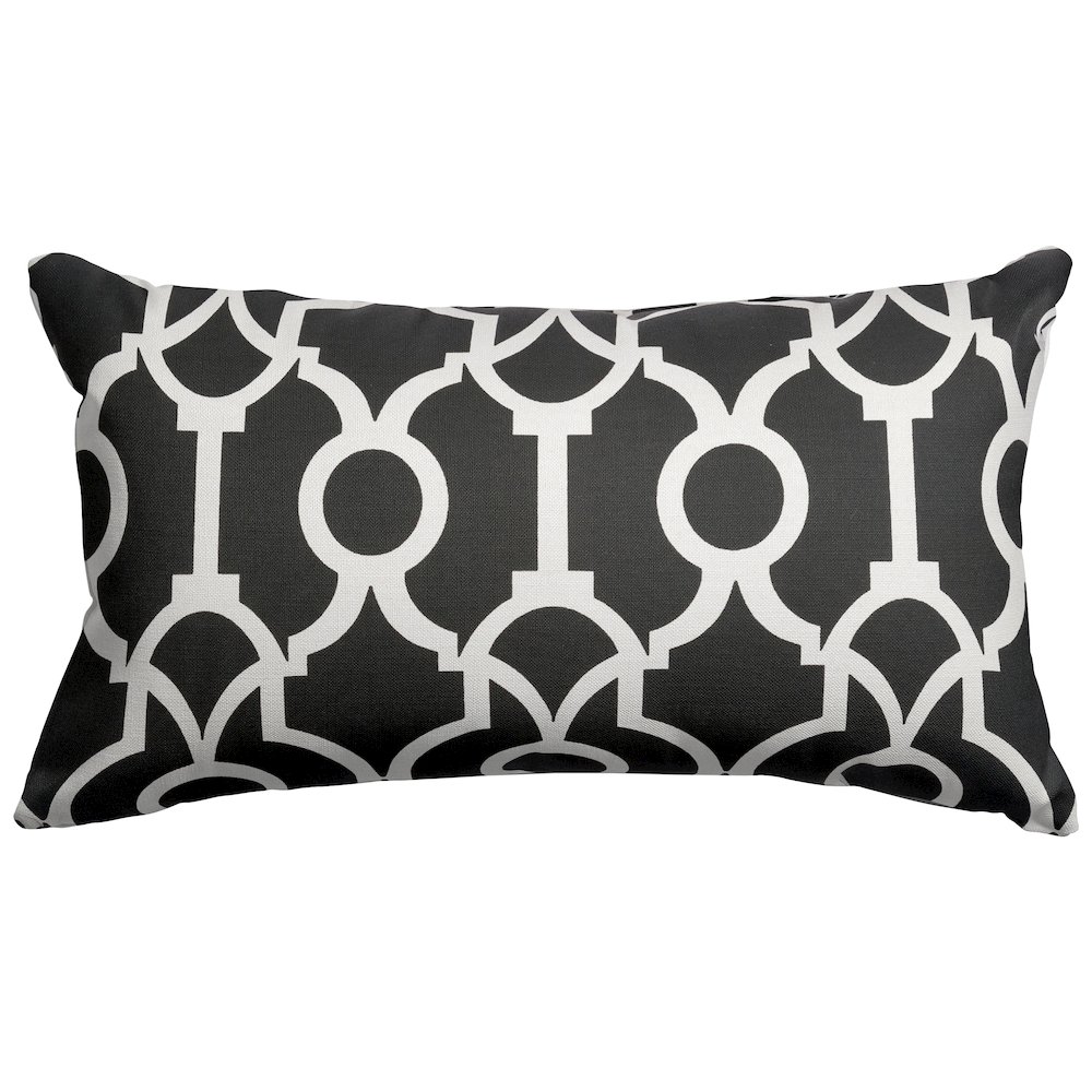 Majestic Home Goods Pillow 12x20 Athens Black. Picture 1
