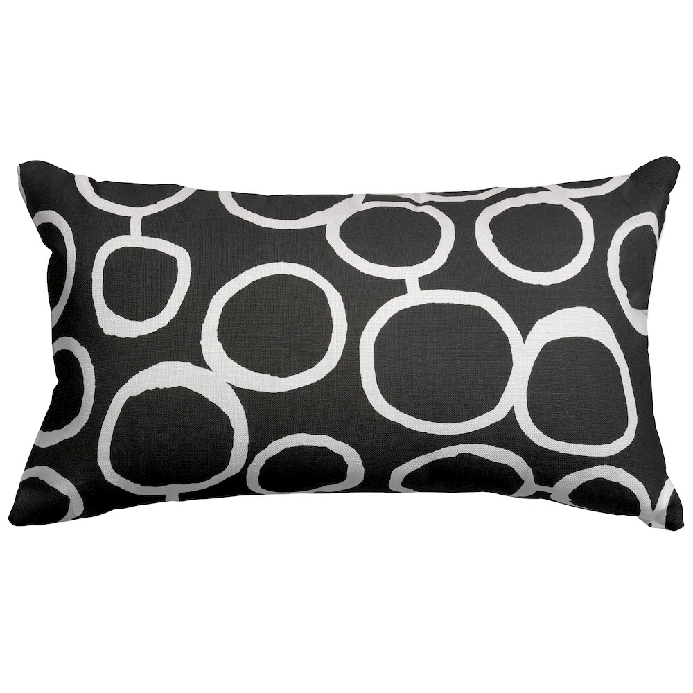 Majestic Home Goods Pillow 12x20 Fusion Black. Picture 1
