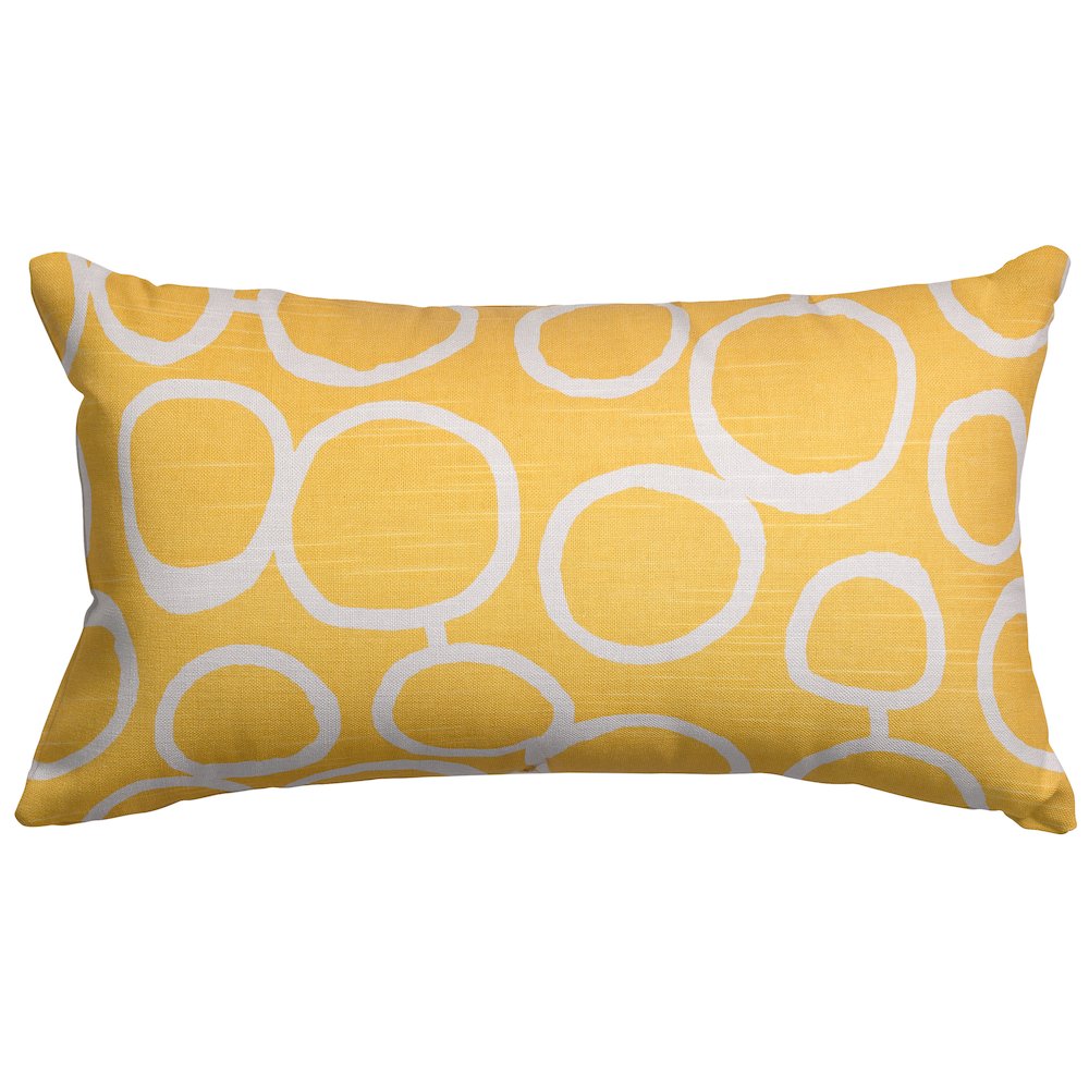 Majestic Home Goods Pillow 12x20 Fusion Yellow. Picture 1