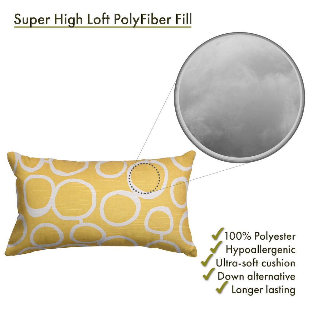 Majestic Home Goods Pillow 12x20 Fusion Yellow. Picture 2