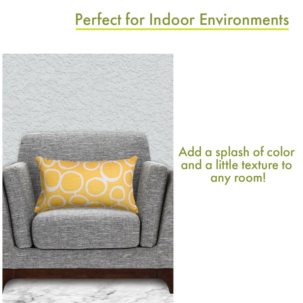 Majestic Home Goods Pillow 12x20 Fusion Yellow. Picture 4