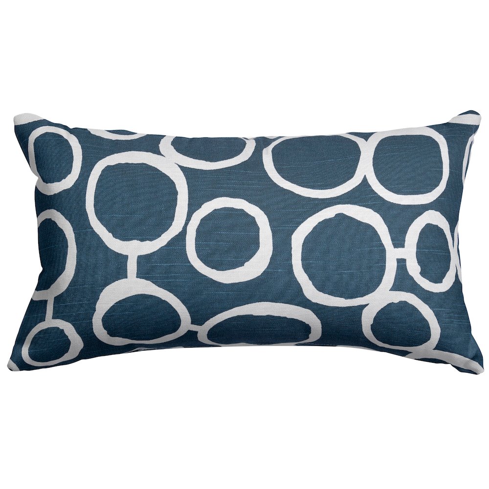 Majestic Home Goods Pillow 12x20 Fusion Navy. Picture 1