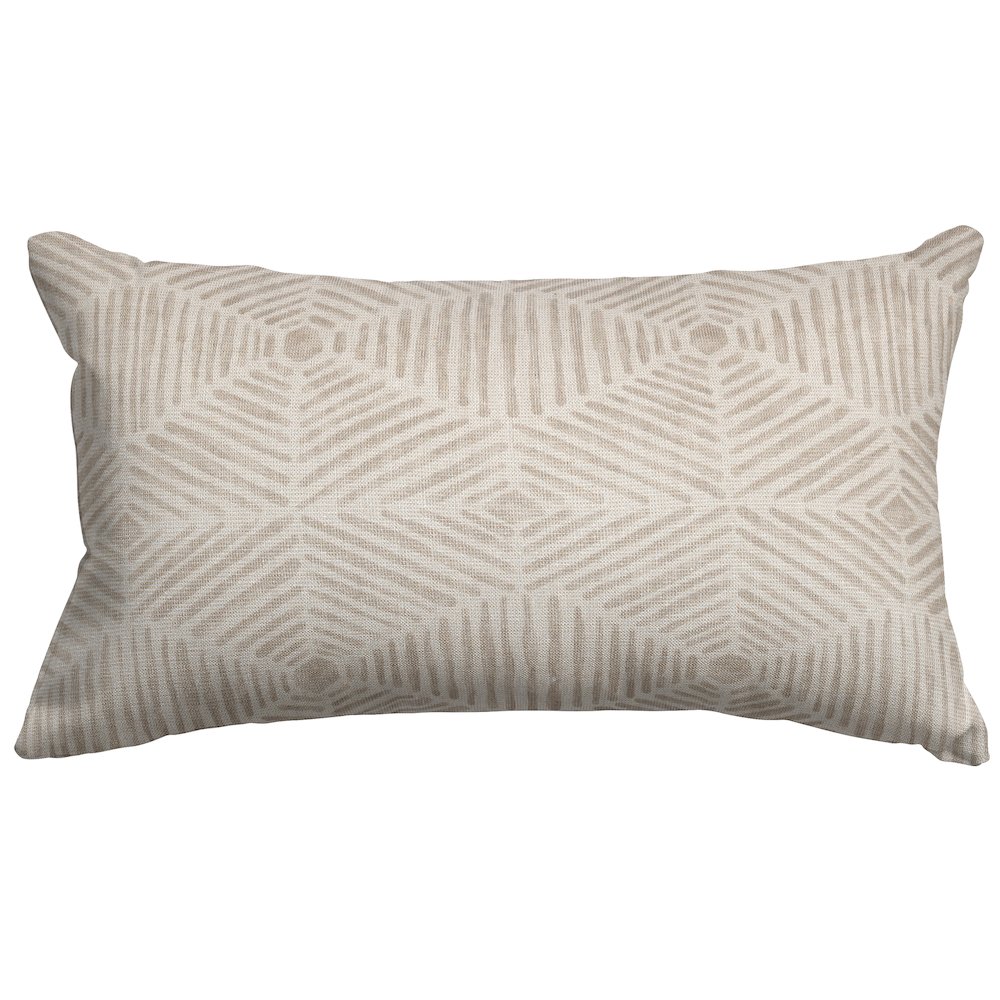 Majestic Home Goods Pillow 12x20 Charlie Beige Metallic. Picture 1