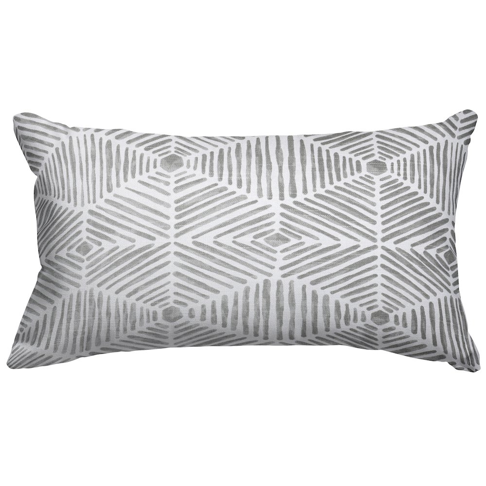 Majestic Home Goods Pillow 12x20 Charlie Gray. Picture 1