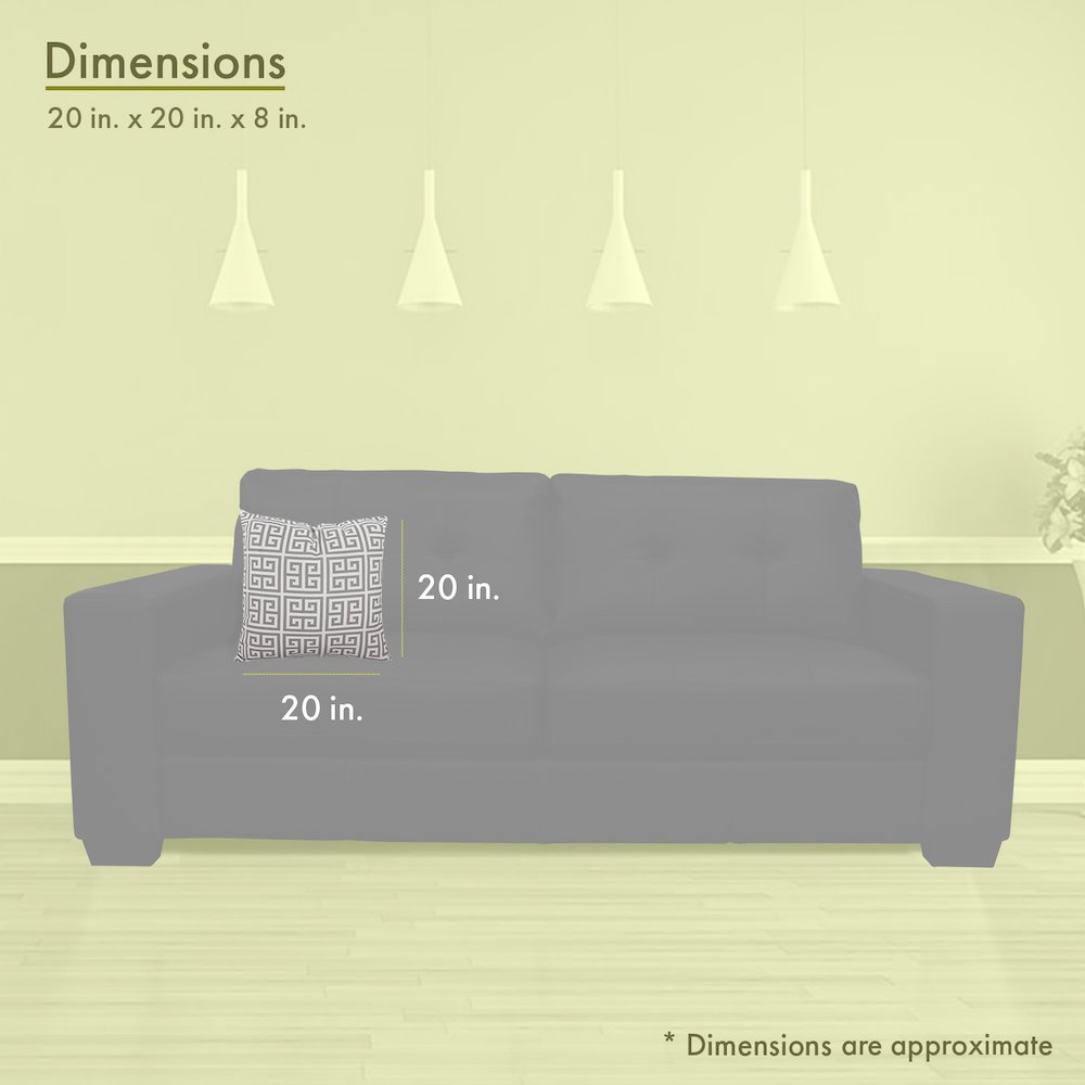 Majestic Home Goods Pillow 20x20 Towers Gray. Picture 3