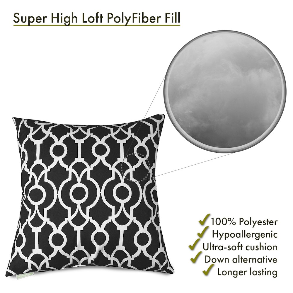 Majestic Home Goods Pillow 20x20 Athens Black. Picture 2