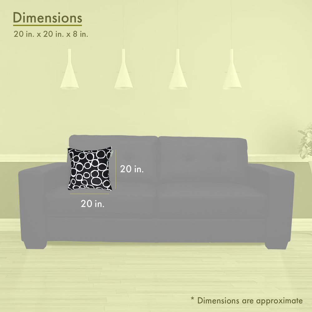 Majestic Home Goods Pillow 20x20 Fusion Black. Picture 3