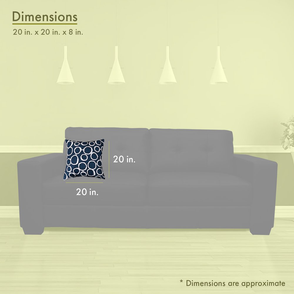 Majestic Home Goods Pillow 20x20 Fusion Navy. Picture 3