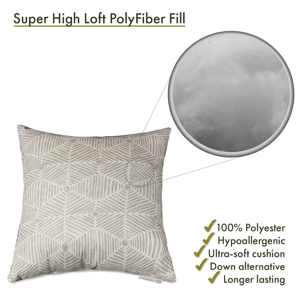 Majestic Home Goods Pillow 20x20 Charlie Beige Metallic. Picture 2