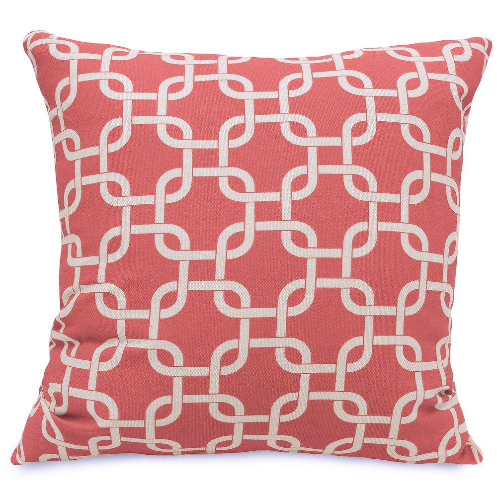 Majestic Home Goods Pillow 20x20 Links Coral. Picture 1