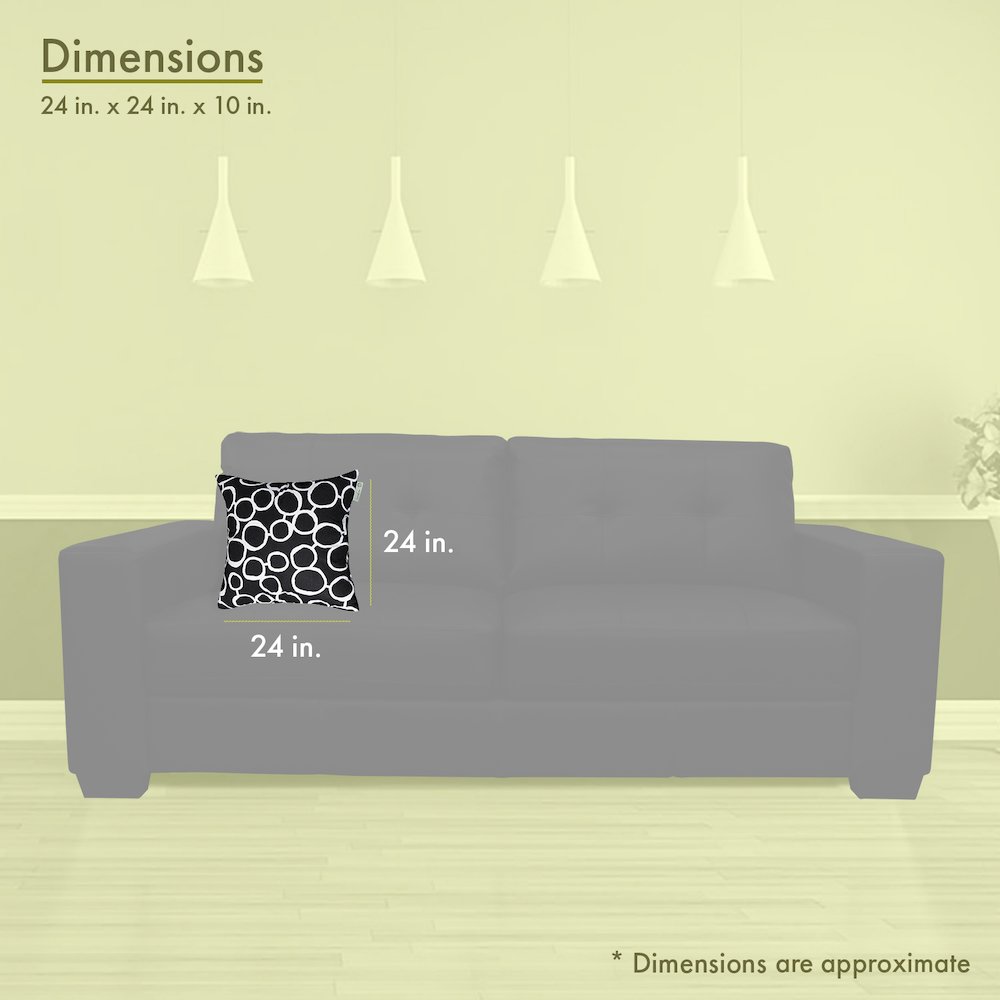 Majestic Home Goods Pillow 24x24 Fusion Black. Picture 3