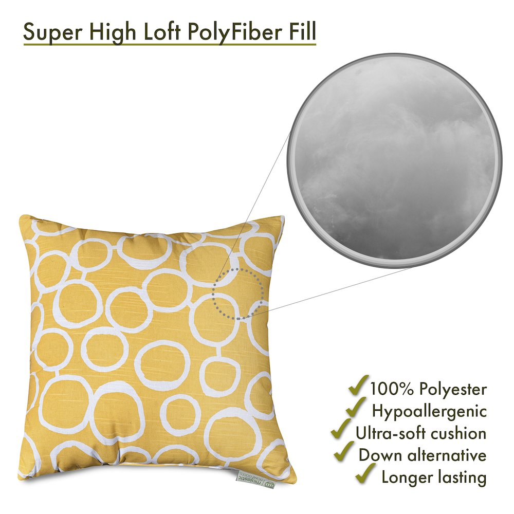Majestic Home Goods Pillow 24x24 Fusion Yellow. Picture 2