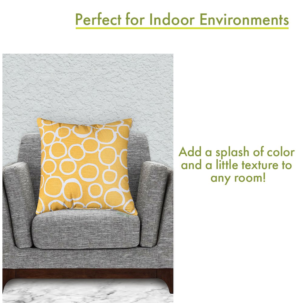 Majestic Home Goods Pillow 24x24 Fusion Yellow. Picture 4