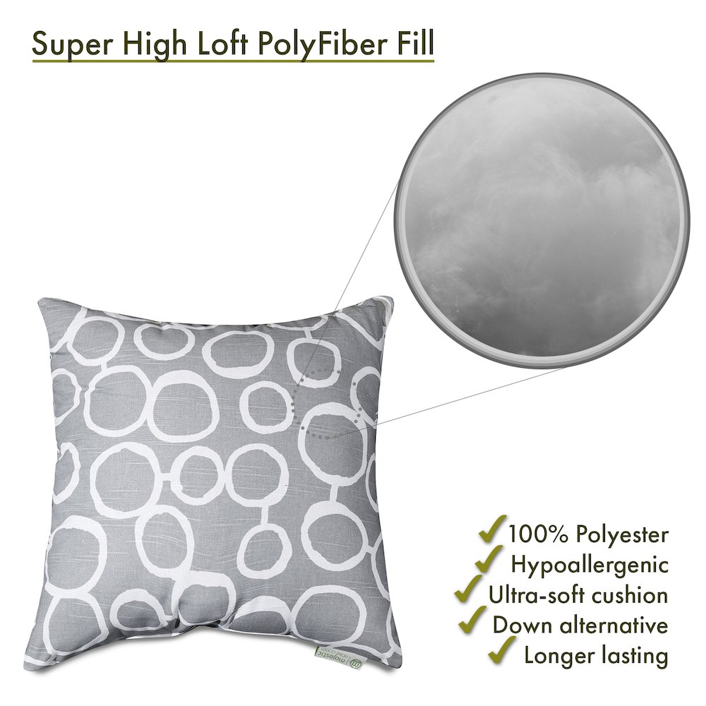 Majestic Home Goods Pillow 24x24 Fusion Gray. Picture 2