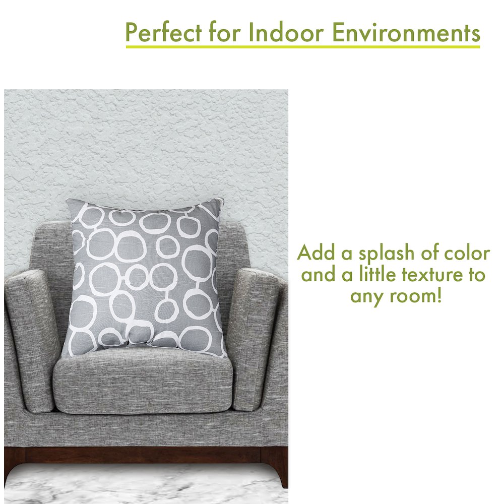 Majestic Home Goods Pillow 24x24 Fusion Gray. Picture 4