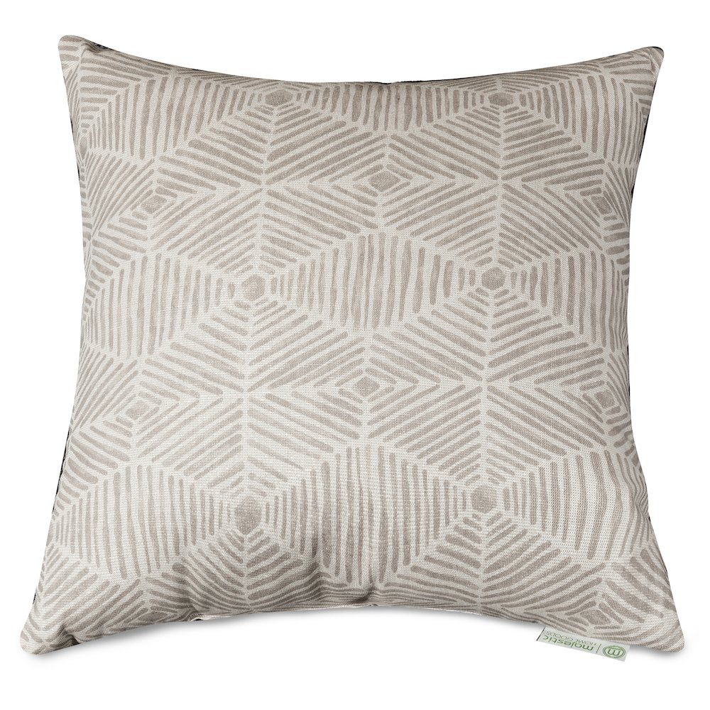 Majestic Home Goods Pillow 24x24 Charlie Beige Metallic. Picture 1