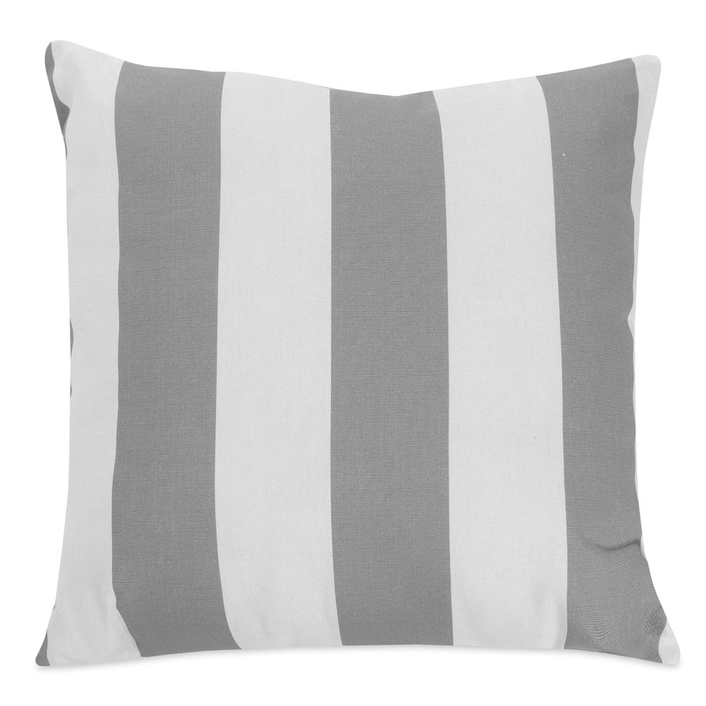 Majestic Home Goods Pillow 24x24 Vertical Stripe Gray. Picture 1