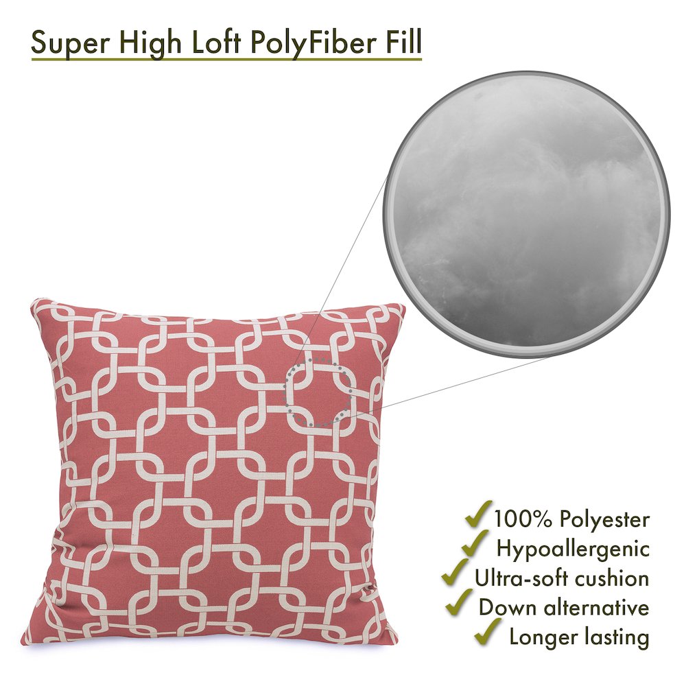 Majestic Home Goods Pillow 24x24 Links Coral. Picture 2