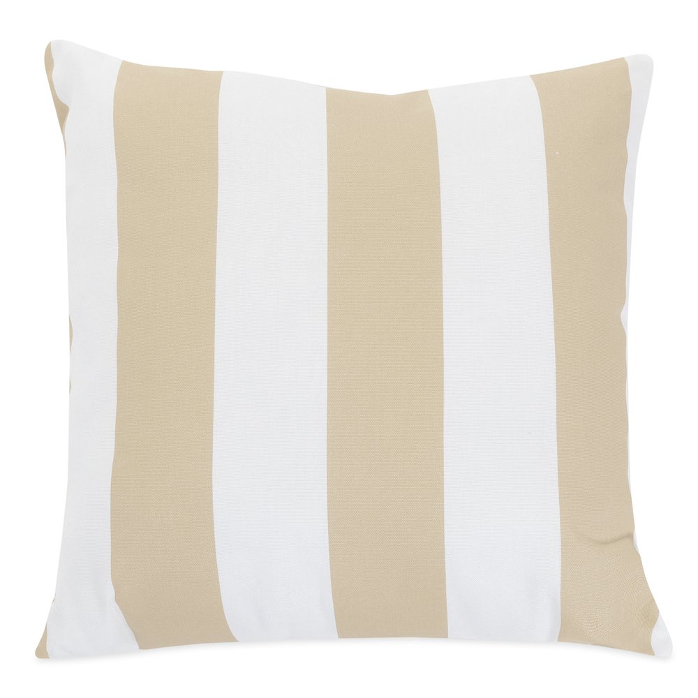 Majestic Home Goods Pillow 24x24 Vertical Stripe Sand. Picture 1