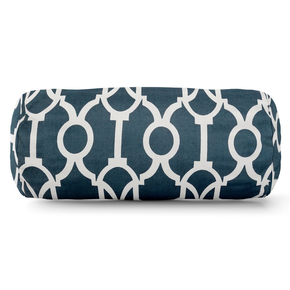 Majestic Home Goods Bolster Pillow Athens Navy. Picture 1