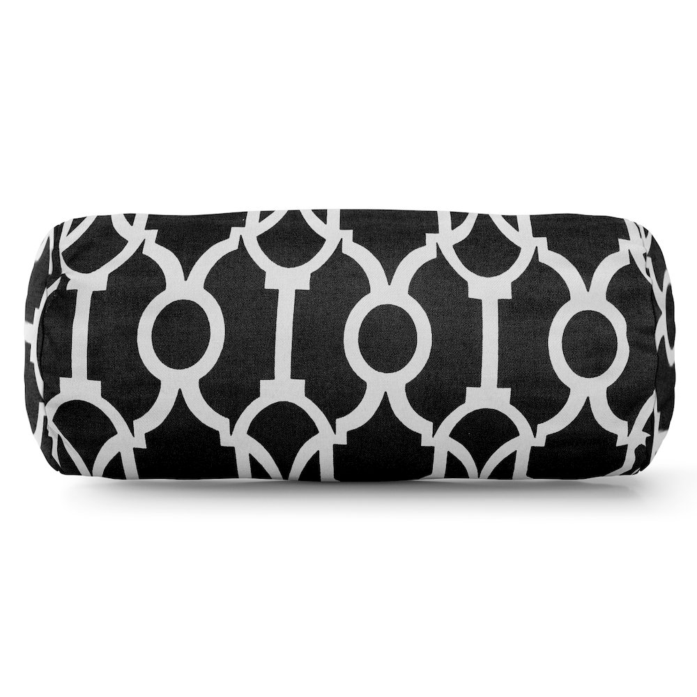 Majestic Home Goods Bolster Pillow Athens Black. Picture 1