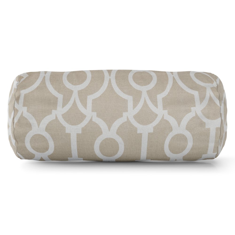 Majestic Home Goods Bolster Pillow Athens Sand. Picture 1
