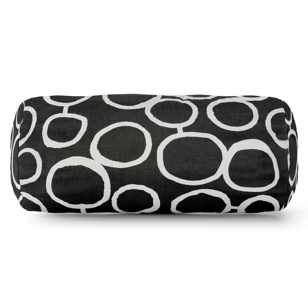 Majestic Home Goods Bolster Pillow Fusion Black. Picture 1