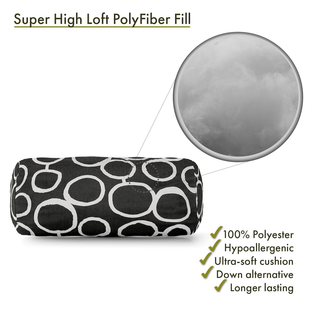 Majestic Home Goods Bolster Pillow Fusion Black. Picture 2
