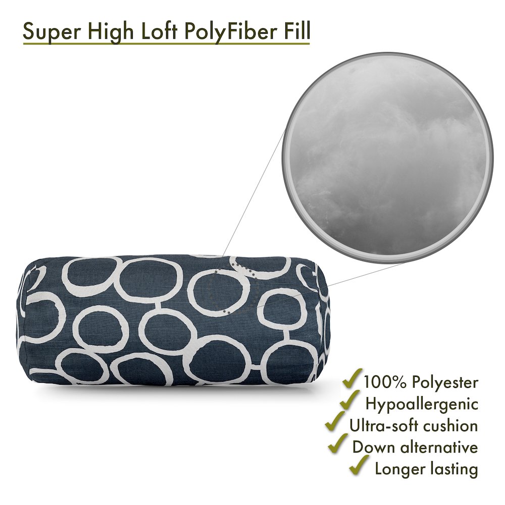 Majestic Home Goods Bolster Pillow Fusion Navy. Picture 2