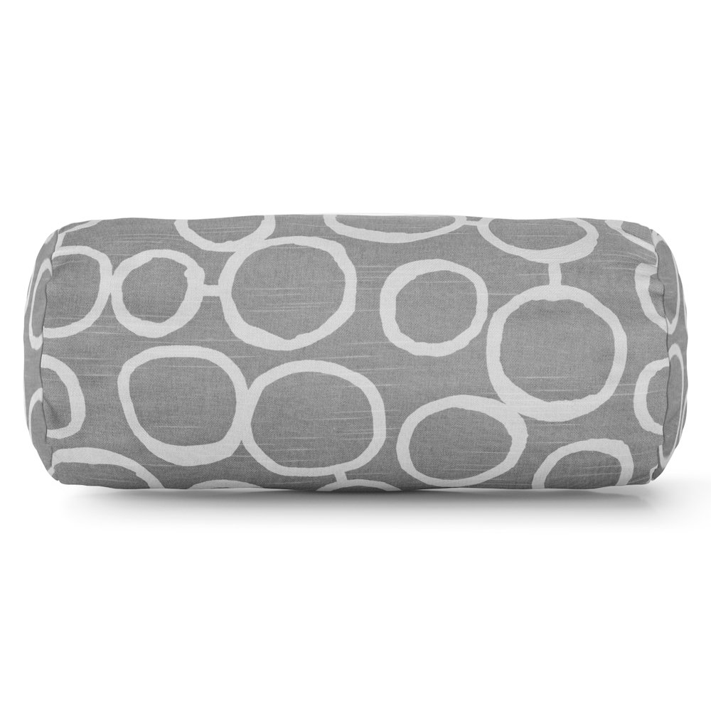 Majestic Home Goods Bolster Pillow Fusion Gray. Picture 1