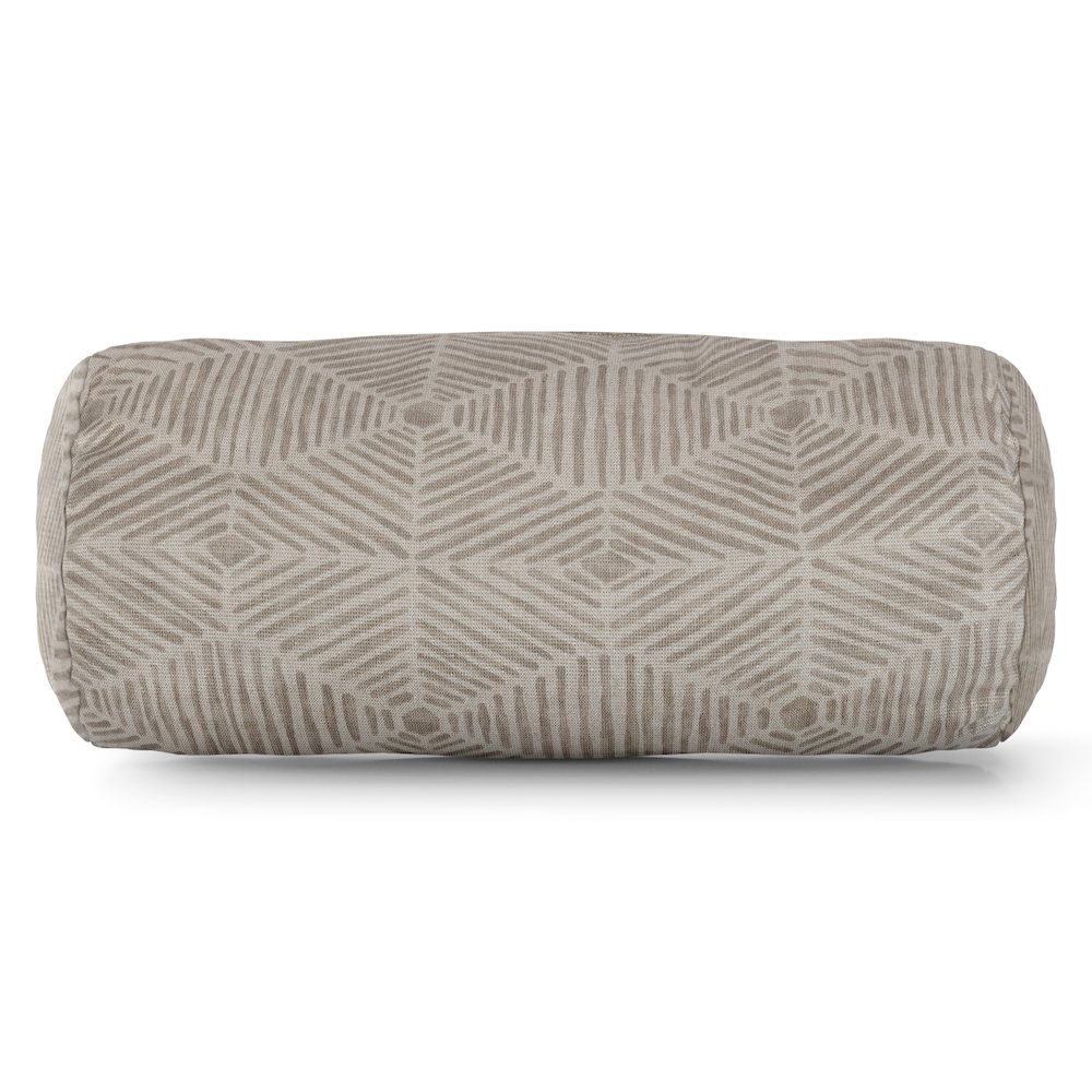 Majestic Home Goods Bolster Pillow Charlie Beige Metallic. Picture 1