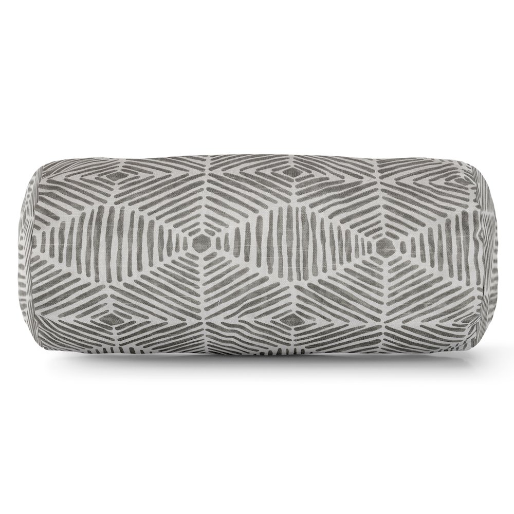 Majestic Home Goods Bolster Pillow Charlie Gray. Picture 1