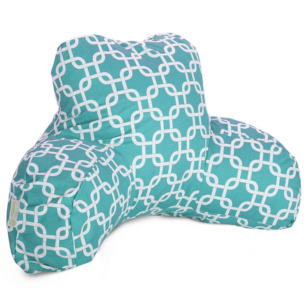 Majestic Home Goods Reading Pillow Links Teal. Picture 1