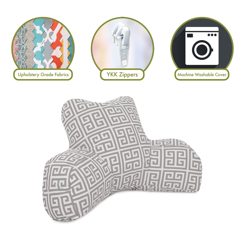 Majestic Home Goods Reading Pillow Towers Gray. Picture 2