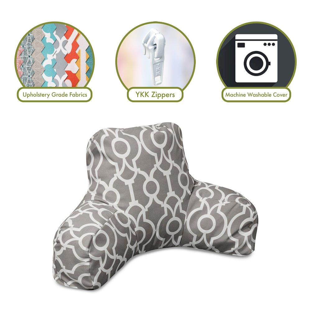 Majestic Home Goods Reading Pillow Athens Gray. Picture 2