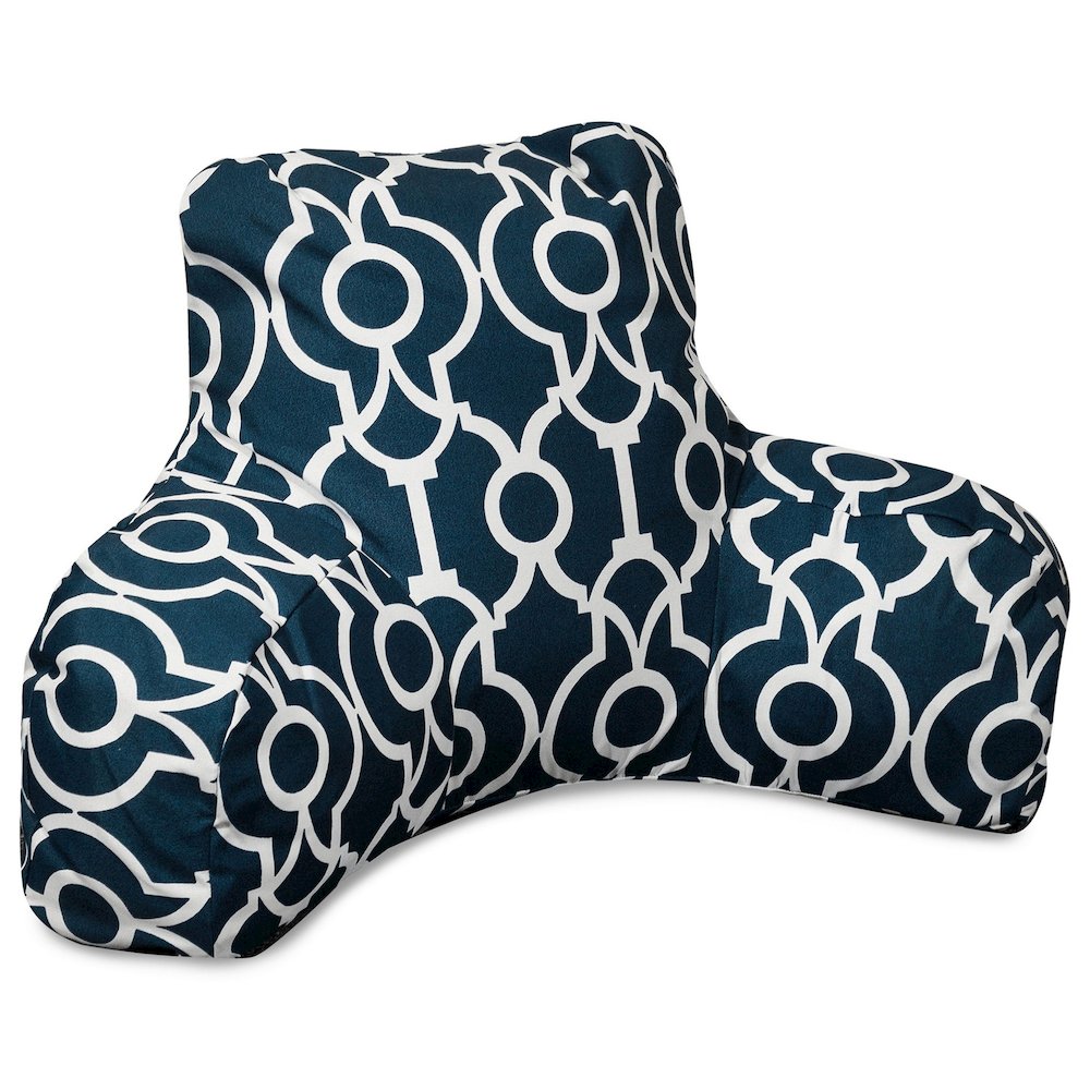 Majestic Home Goods Reading Pillow Athens Navy. Picture 1