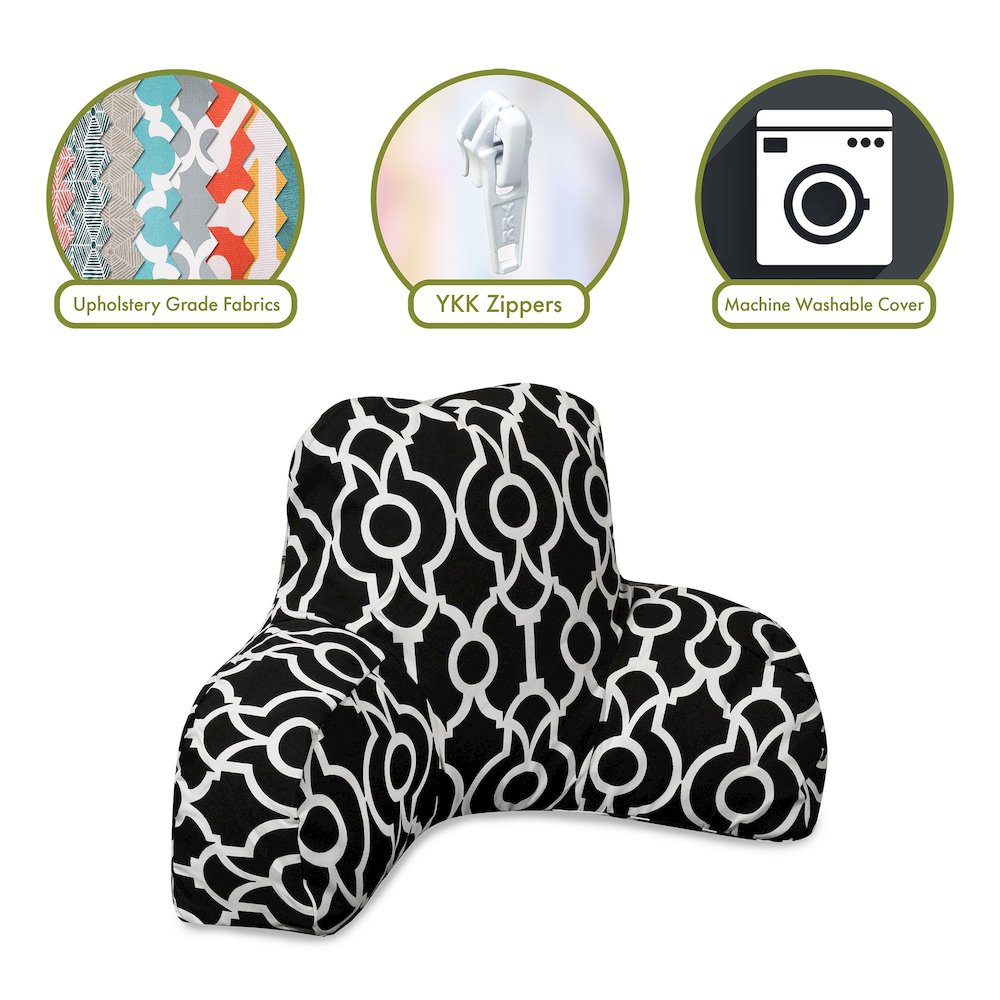 Majestic Home Goods Reading Pillow Athens Black. Picture 2