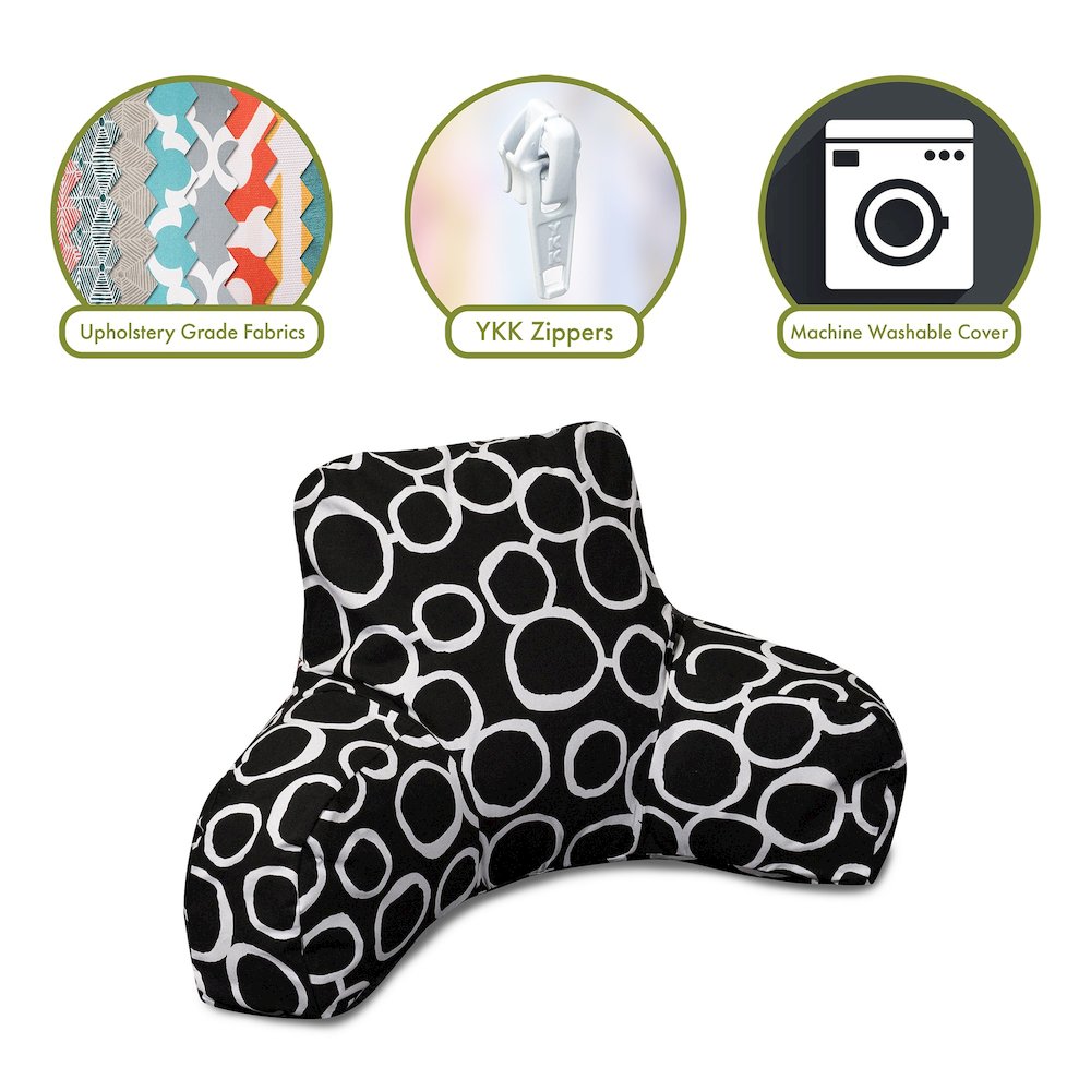 Majestic Home Goods Reading Pillow Fusion Black. Picture 2