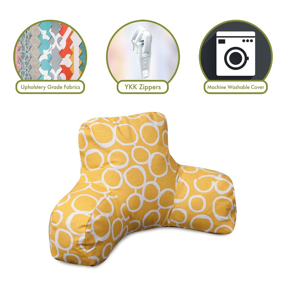 Majestic Home Goods Reading Pillow Fusion Yellow. Picture 2