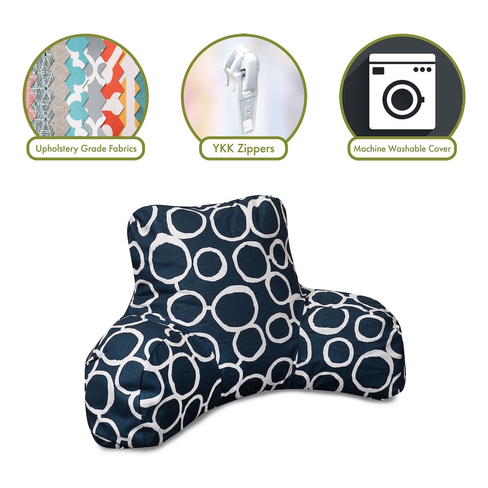 Majestic Home Goods Reading Pillow Fusion Navy. Picture 2