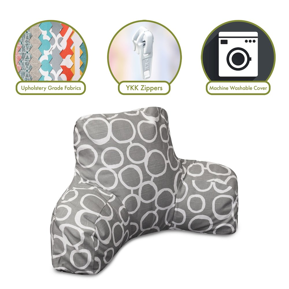 Majestic Home Goods Reading Pillow Fusion Gray. Picture 2