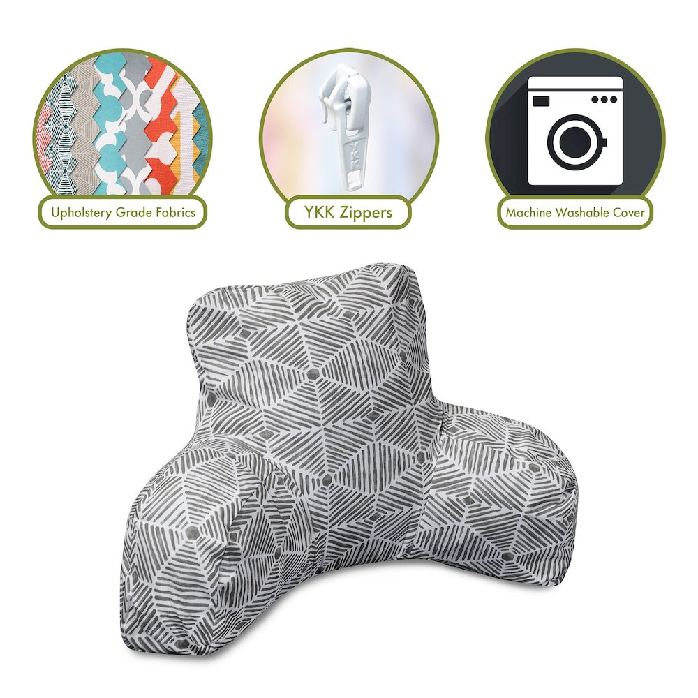 Majestic Home Goods Reading Pillow Charlie Gray. Picture 2