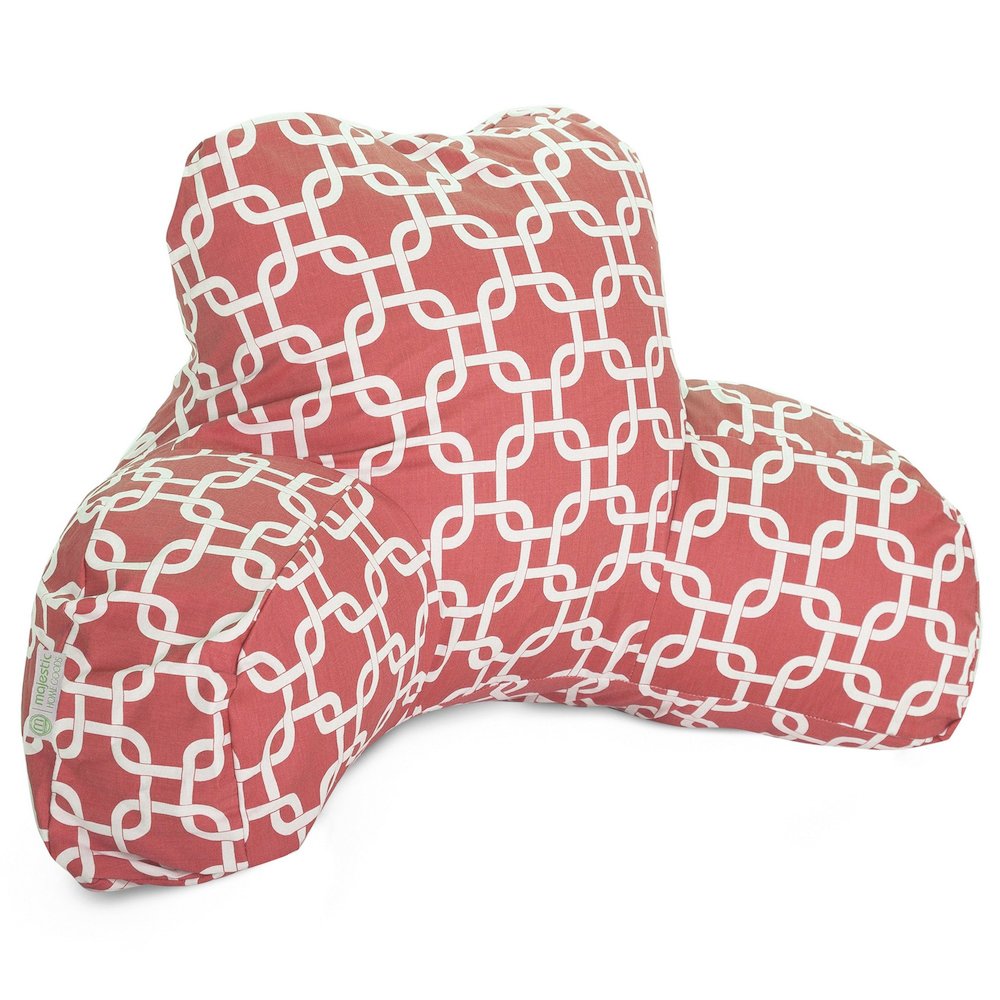 Majestic Home Goods Reading Pillow Links Coral. Picture 1